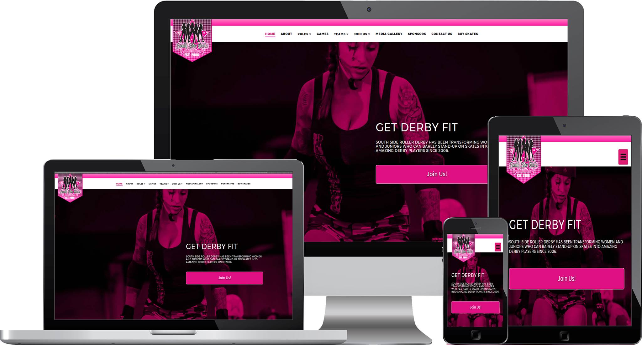 South Side Roller Derby Web Site Design