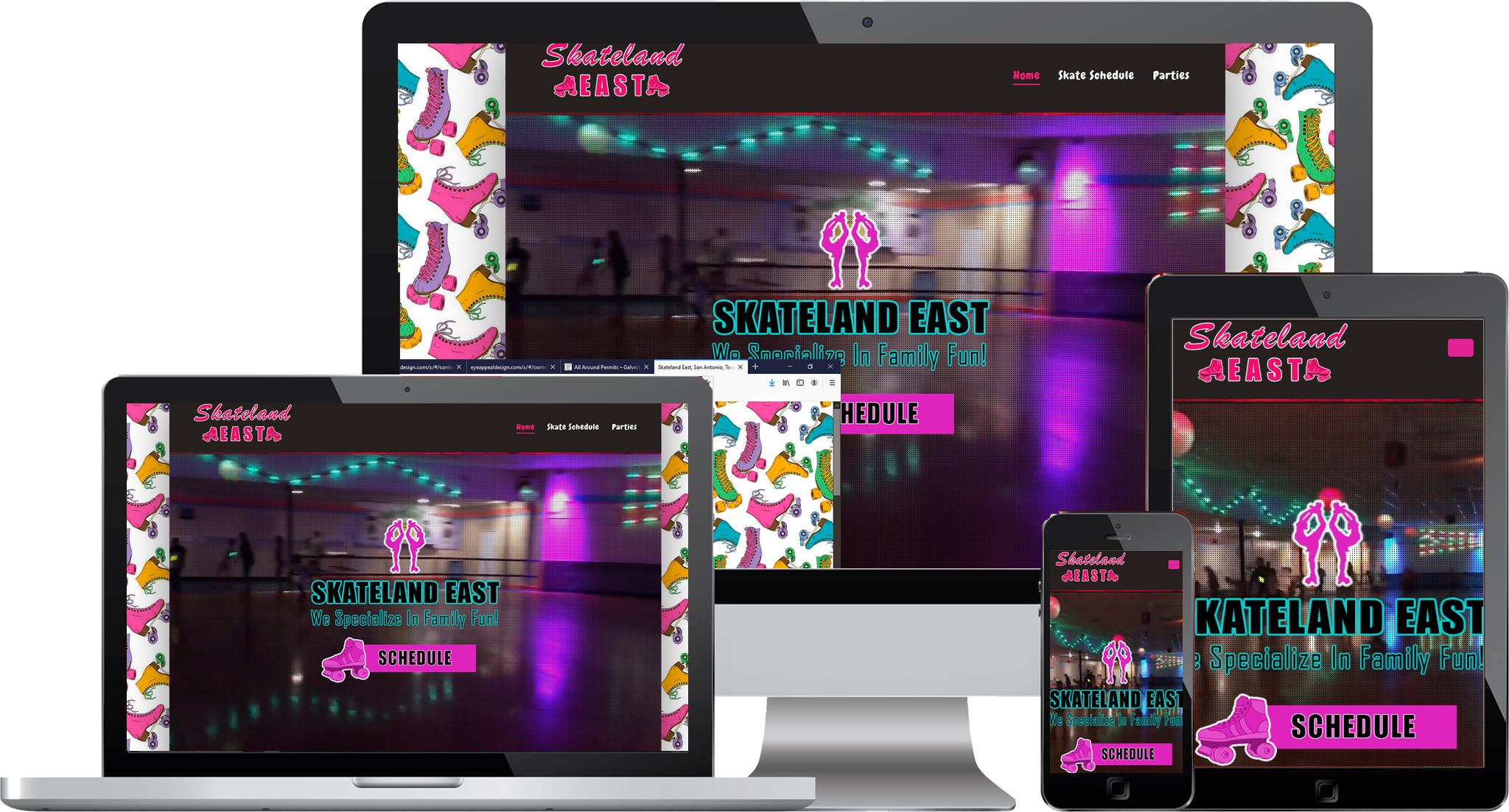 Roller Skating Rink Website Design